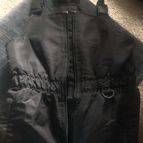 Black Snow Bib with Puffer Jacket, Youth - Picture 4 of 5